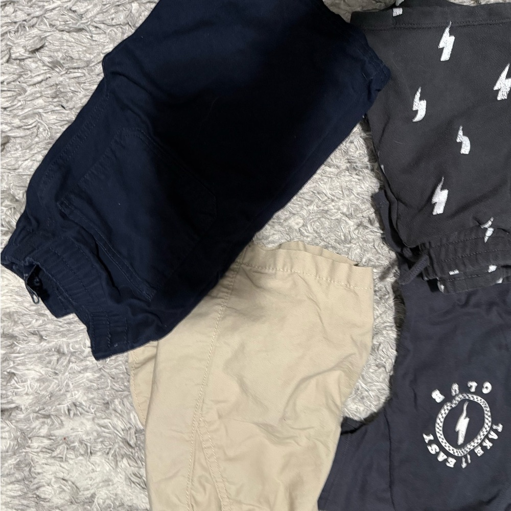 Kids Navy and Beige Shorts Set